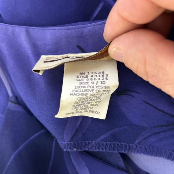 Vintage Expressions Womens 90s Fairy Slip Dress Size 9/10 Ombre Dark Floral Y2K - Picture 4 of 7